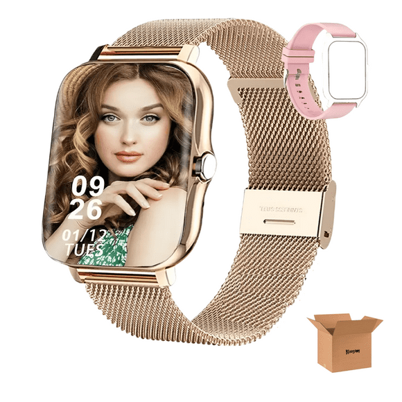 Reloj Inteligente Blossom 1.75'' Smartwatch Para Hombres Y Mujeres dorado