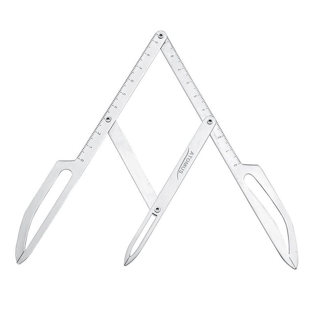 Vogacara Ratio Caliper Plantilla de regla de cejas de acero inoxidable portátil Flexible Maquillaje permanente Medición Posicionamiento Mejoradores de cejas y pestañas