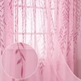 thumbnail image 2 of Willow Leaf Sheer Curtains, Vine Patterned Green Sheers Rod Pocket Leaves Voile Drapes Botanical Window Curtain for Living Room Balcony Sunroom Closet Doorway, 39x82inch, Yellow, 2 of 7