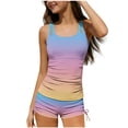 thumbnail image 6 of BFHHYA Girls Swimsuits Sets 2 Piece Adjustable Tank Top with Tropical Print Shorts Sets Teens Summer Beach Swimwear 7-16 Years, 6 of 6