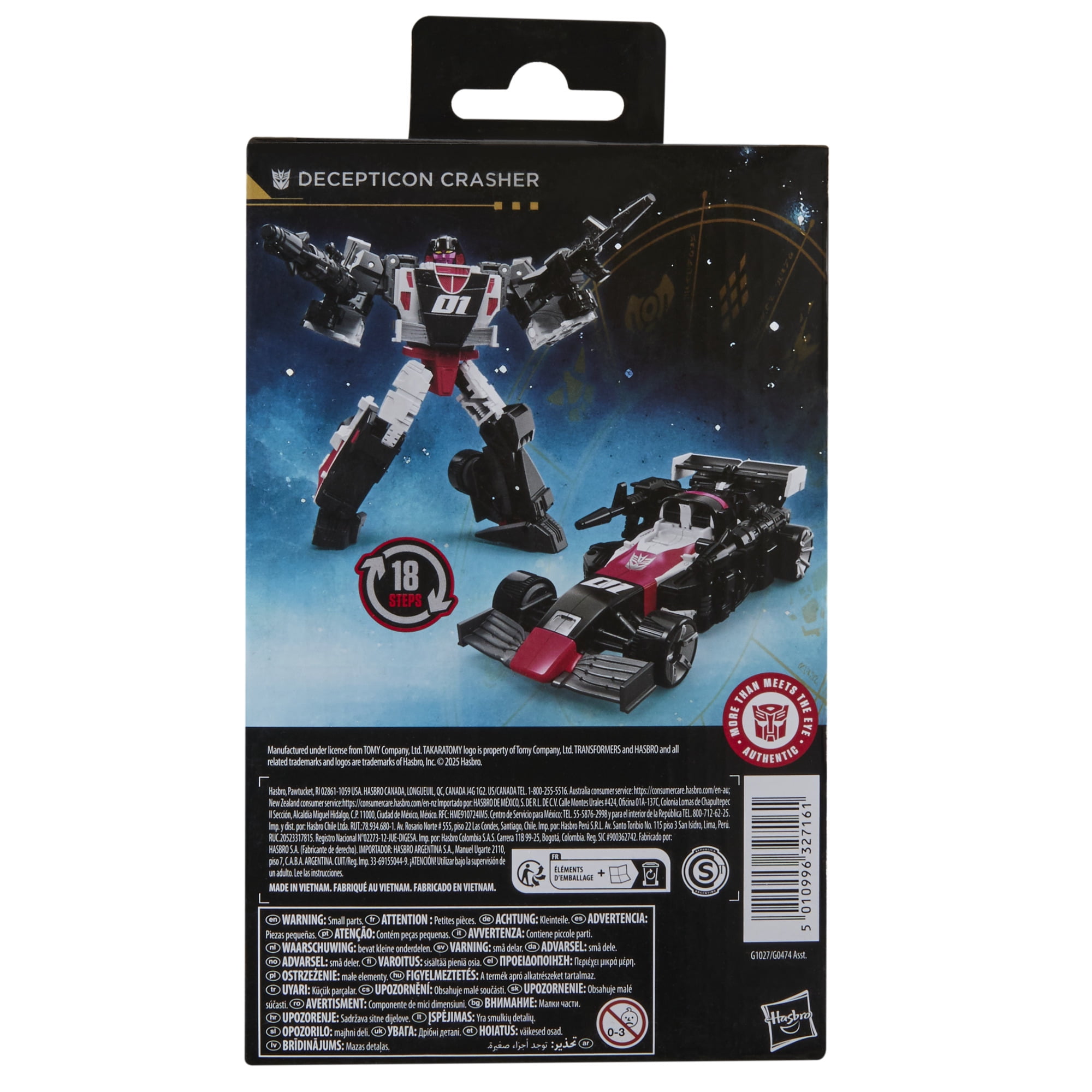 Transformers Age of the Primes Deluxe Class Decepticon Crasher 5.5” Action Figure, 8+