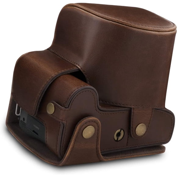 MegaGear Ever Ready Leather Camera Case Compatible with Leica V-Lux 5, Panasonic Lumix DC-FZ1000 II