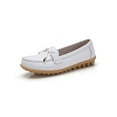 thumbnail image 3 of MAWCLOS Mocassins pour Femmes Confort Chaussures d'Infirmière à Enfiler Mocassins Résistants Nœud Chaussures de Travail Bateau Blanc 9, 3 of 8