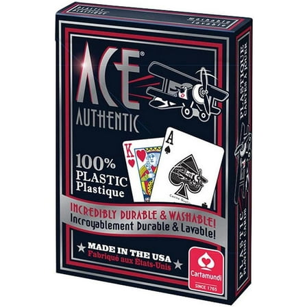 Cartamundi 1060 Ace 100% Plastic Playing Cards Assorted Colors