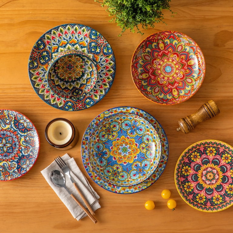 Vancasso 32oz Bohemian Ceramic Pasta Bowls, Set of 6 photo 7