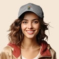 thumbnail image 4 of Dalix Soaring Frog Embroidered Womens Cotton Dad Hat Baseball Cap Adjustable in Gray, 4 of 5