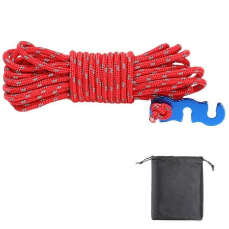 

Fovolat 4mm Reflective Camping Rope Heavy-Duty Parachute Cord Outdoor Parachute Cord with Aluminum Adjustment Buckle Suitable for Picnic and Camping everyday