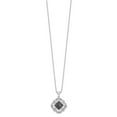 thumbnail image 2 of Sterling Silver Rhodium-plated White Night Black & White Diamond Pendant Necklace, 2 of 5