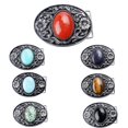 thumbnail image 5 of Vintage Tang Design Flower & Glass Pattern Gorgeous Smooth 4x3cm Hebillas de cinturón ovaladas de piedras para mujeres Hombres Joyería rojo Salvador Hebillas de cinturón, 5 of 5