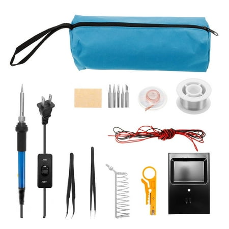 

Soldering Iron Kit 60W Soldering Irons Welding Tool with 5 Soldering Iron Tips Welding Repair Tool with Temperature Adjustment Function for Home Appliances Welding and Repairing