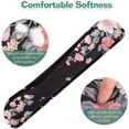 thumbnail image 3 of Keyboard Wrist Rest Pad and Wrist Support Set, Ergonomic Raised Memory Foam Cushion, Non Slip Rubber Base [Pain Relief] for Office, Computer, Laptop, Typist, Gamer - Luxuriant Flowers, 3 of 7