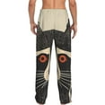 thumbnail image 6 of Mens Pajama Pants, Retro Raccoon Graphic Print Soft Sleep & Lounge Pants for Men, Cuteness Casual PJ Bottoms Pants with Pockets, 6 of 7