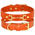 thumbnail image 3 of Pet Artist Luxury Dog Collars Soft Leather Adjustable for Small Medium Dogs French Bulldog, 3 of 7