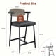 thumbnail image 3 of QinaQin Bancos de bar con descansabrazos, respaldo ergonómico y reposapiés, estructura metálica resistente y tapizado tipo piel para cocina o bar, 3 of 7