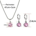 thumbnail image 7 of Xinyolin Round Cubic Zirconia Pendant Necklace Set, Hoop Earrings Women's Jewelry, 7 of 7