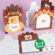 Big Dot of Happiness Thanksgiving Turkey Activity Books, Thanksgiving for Kids, Activity Coloring Book, Word Search, Turkey Maze, 5-in-1 Thanksgiving Game Bundle Set of 10