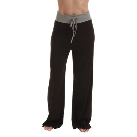 

Just Love Women Buffalo Plaid Pajama Pants Sleepwear (Black With Grey Waistband Small)