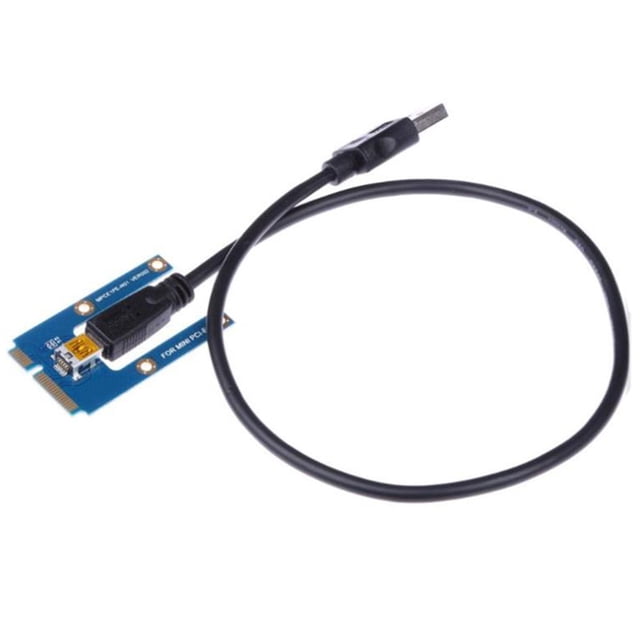 USB 3.0 Mini PCI-E to PCIe PCI Express 1X to 16X Extender Riser Card Adapter Extension Cable for Mining