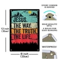 thumbnail image 2 of Jesus The Way the Truth the Life Sign Metal Tin Sign, Christian Worship Poster for Home Office Bedroom Bars Pub Man Cave Wall Decor Plaque Sign 12x8 Inch, 2 of 4