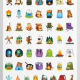 thumbnail image 4 of 35pcs-50pcs Cute Camping Stickers Nature Animal Decals Hiking Stickers for Luggage Laptop Guitar, 4 of 9