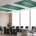 thumbnail image 3 of 4 Pack Village Stars Fluorescent Light Covers for Ceiling Lights Turquoise Western Texas Star Wheat Ears Magnetic Ceiling Light Covers Overhead Light Filters for Office Classroom Home, 3 of 9