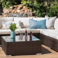 thumbnail image 3 of Santa Rosa Multibrown Wicker 5 Seater Sectional Sofa Set with Beige Cushions, 3 of 13