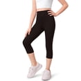 thumbnail image 3 of Sweet Hearts 3-Pack Girls Capri Leggings- Elastic Waist Capris for Girls Pants Tween Girls Clothes Clothing Made in USA, 3 of 6