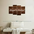 thumbnail image 2 of Elephant Stock Blessed And Grateful Typography I Wall Art - Horizontal Multi Panel Canvas - Living Room Wall Decor - Wall Signs Multi Panel - Brown And Black Decor - 36" x 22", 2 of 8