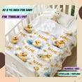 thumbnail image 3 of Custom Name Flower and Ducks Adult Duck Blanket Kids Funny Blanket Suitable for Bedroom Bed Sofa Crib Couch Chair Outdoor All Season Items That Yellow Duck Lovers Will Love 40"x30"for Pets, 3 of 6