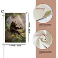 thumbnail image 6 of Spring Summer Bear Playing Violin Garden Flag Double Sided Burlap Yard Banner Outdoor Lawn Decoration 12x18 Inch, 6 of 6