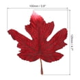 thumbnail image 2 of Uxcell Fake Fall Leaves, 4.7 inch 20Pcs Artificial Maple Leaves Faux Autumn Leaves Decor Style 3, Red, 2 of 6