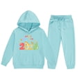 thumbnail image 4 of Jamsmile Toddler Girls Outfits Sets Kids Long Sleeve 2025 Print Hooded Hoodies Tops + Pants Sets Tracksuits, 4 of 4