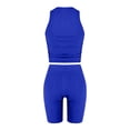 thumbnail image 5 of Simua Ribbed Two Piece Outfit Set for Women Solid Color Yoga Workout Tank Tops and Shorts Clothing, 5 of 5