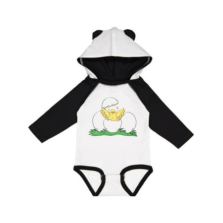 

Inktastic Cute Chick Hatching from Egg Gift Baby Boy or Baby Girl Long Sleeve Bodysuit