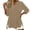 A-Khaki3, variant on 3/4 Sleeve Shirts For Women V Neck Loose Fit Rolled Sleeve Solid Color Basic Tee Spring Summer Trendy Tops