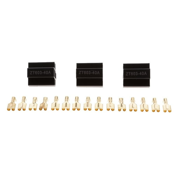 3 Juegos de Portatubos de Retransmisión Del Coche 40a 5pin con Arnés de Cobre Terminales de 6.3mm DYNWAVEMX 40A Portalámparas de relé 5Pin