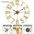 thumbnail image 6 of Sorbus Large Metal Numerical Wall Clock for Living Room Decor (Gold, 24" Diameter), 6 of 7