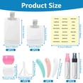 thumbnail image 2 of 17PCS Travel Size Portable Containers Set for Toiletries,Stand Up Pouch 50/100ml,Refillable Travel Accessories for Shampoo Conditioner Lotion Soap Liquids, 2 of 5