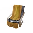 thumbnail image 4 of Yellow Soft Flannel Fleece Throw Blanket, Taxi Cab Car Line of Checkers Classical American Vehicle Print, Cozy Plush for Indoor and Outdoor Use, 50" x 60", Orange White and Black, by Ambesonne, 4 of 6