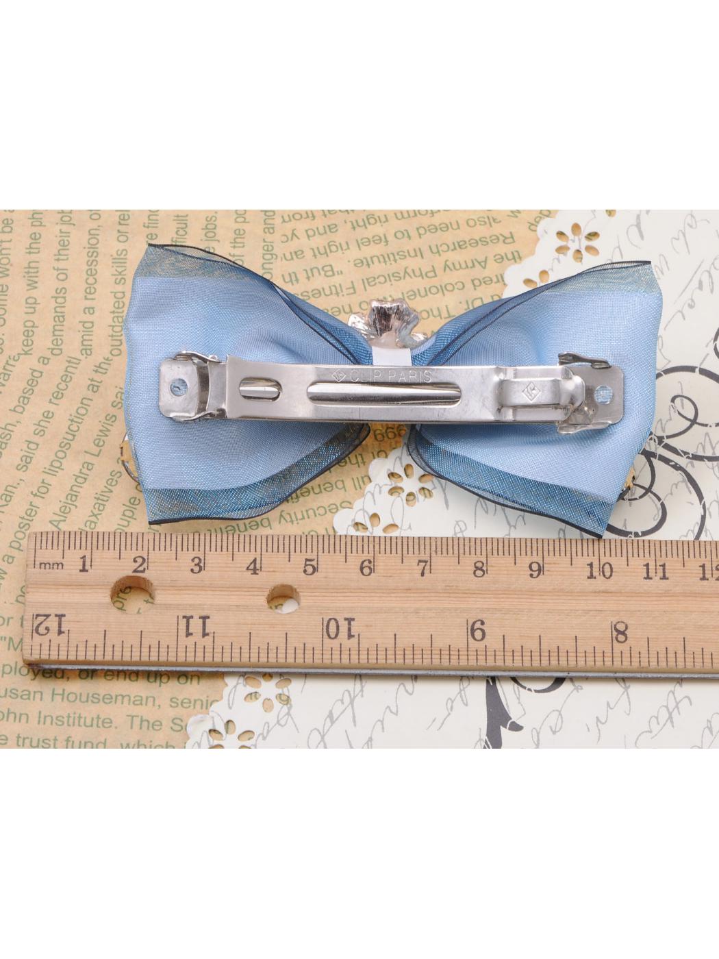 Flourish Baby Blue Capri Clear Crystal Rhinestone Flower Headpiece Hair Clip