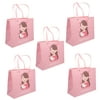 5pcs Mother's Day Paper Gift Bags Goody Gift Bags with Handles Paper Tote Bags