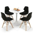 thumbnail image 1 of Gymax Ensemble de Salle à Manger 5 Pcs Table à Manger Ronde Moderne 4 Chaises pour Petite Cuisine, 1 of 8