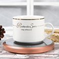 thumbnail image 4 of Calentador de tazas, calentador de bebidas, calentador de café con placa calefactora Tamaño: enchufe europeo/color: dorado, 4 of 4