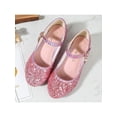thumbnail image 5 of Ritualay Girls Dress Shoes Flower Girls Mary Jane Shoes Wedding Princess Glitter Flats Pink 12c, 5 of 6