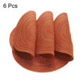 thumbnail image 3 of Uxcell 6 piezas de manteles trenzados redondos de 12" - Manteles redondos antideslizantes para mesas de comedor, lavables, con aislamiento térmico, manteles tejidos, naranja, 3 of 7