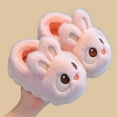 thumbnail image 5 of Fengactive Womens Bunny Face Plush Slippers 3D Ear Decor Warm Indoor Non Slip House Slippers, 5 of 9