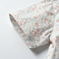 thumbnail image 6 of Outfit Cotton Short Sleeve Floral Prints T Shirt Tops Suspenders Shorts Gentleman Clothes Boys White 2 Years-3 Years, 6 of 7