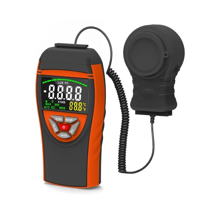 Digital Illuminance Meter,High Accuracy And Fast Response,Light Detector: Used For Light Detection,LCD Display,1-400,000Lux ,Clear Display