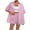 Pink, variant on Fmbrln Womens Summer 2 Piece Sets Casual Stripe Print Turndown Collar Button Short Sleeve Shirts and Drawstring Elastic Waist Shorts Sets Lounge Vacation Outfits Blue XL