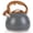 Gray, variant on Tea Kettle, 100 OZ / 3 Liter Whistling Tea Kettle, Tea Pots for Stove Top Food Grade Stainless Steel with Wood Pattern Folding Handle, Loud Whistle Kettle for Tea, Coffee, Milk (Green)